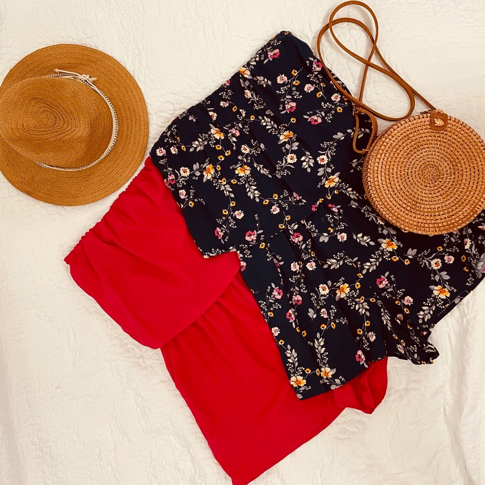 Shoulder Off Romper